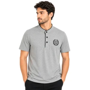 men signature emb. Ban Collar